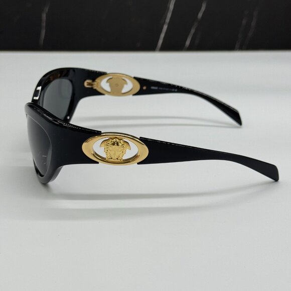 NEW VERSACE VE4485 GB1/87 SUNGLASSES WOMEN BLACK VE4485 GB187 EYEWEAR - Picture 5 of 10